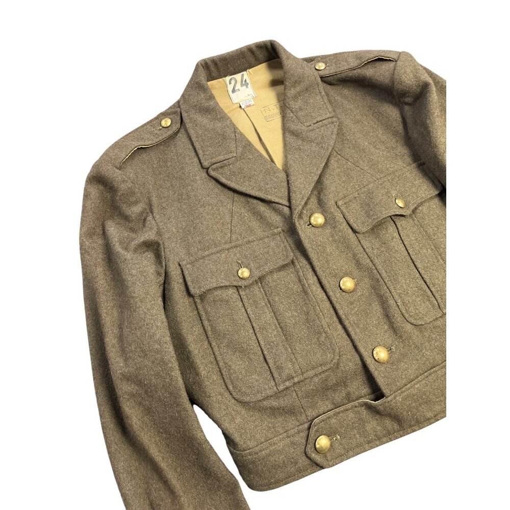 Vintage Military Wool Jacket Antimite  Definitif N.T.C Bauvin-Nord Size 24
